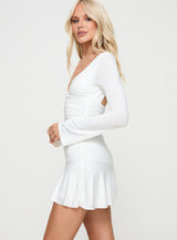 Sybella Long Sleeve Mini Dress White