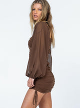 Aleena Mini Dress Brown