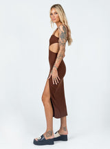 Elliot Midi Dress Brown