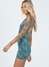 Motel Zenalo Dress Optic Polka Blue
