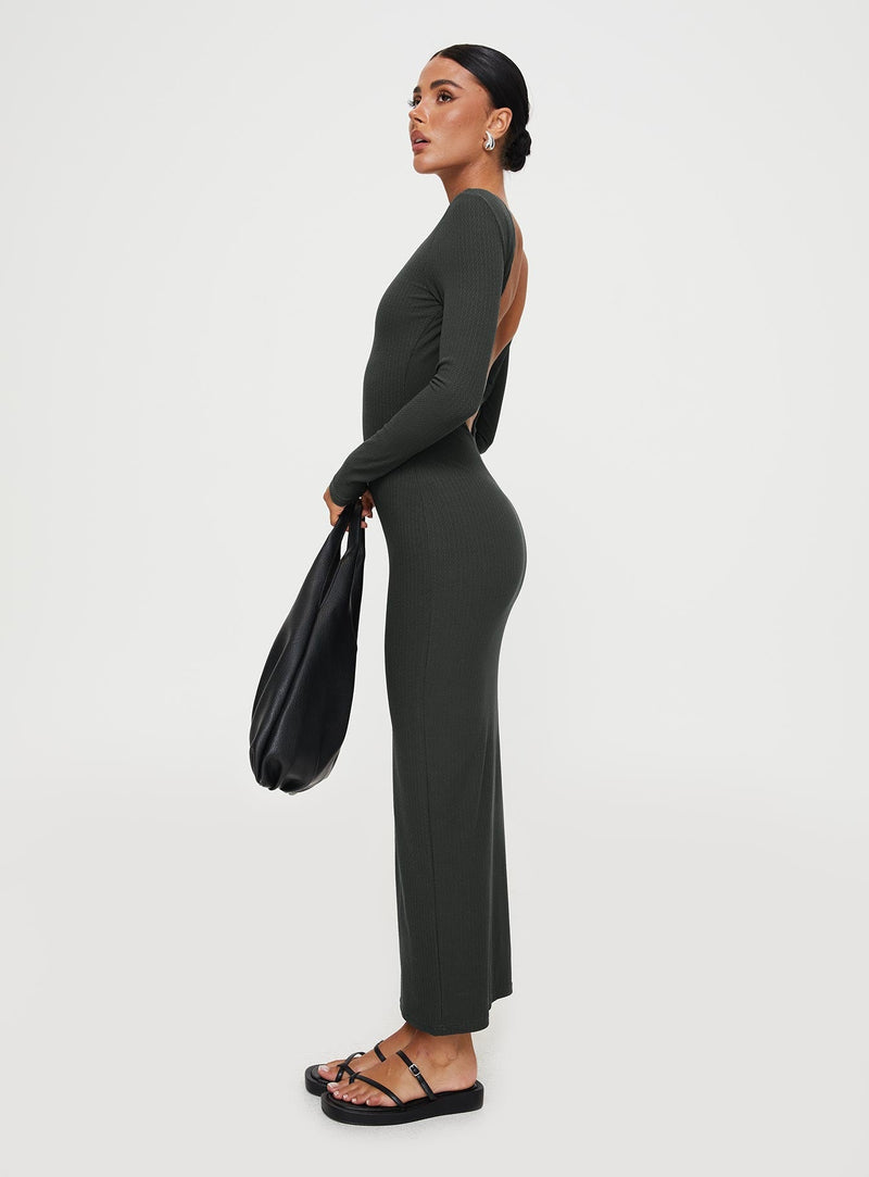 Begala Long Sleeve Maxi Dress Slate
