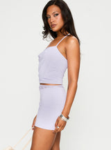 Karnivale Lace Mini Skirt Purple