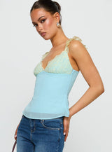 Delvonte Top Blue / Yellow