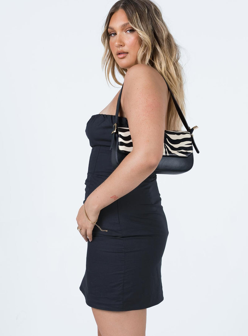 Ivy Corset Mini Dress Black