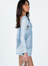 Wallum Long Sleeve Mini Dress Blue