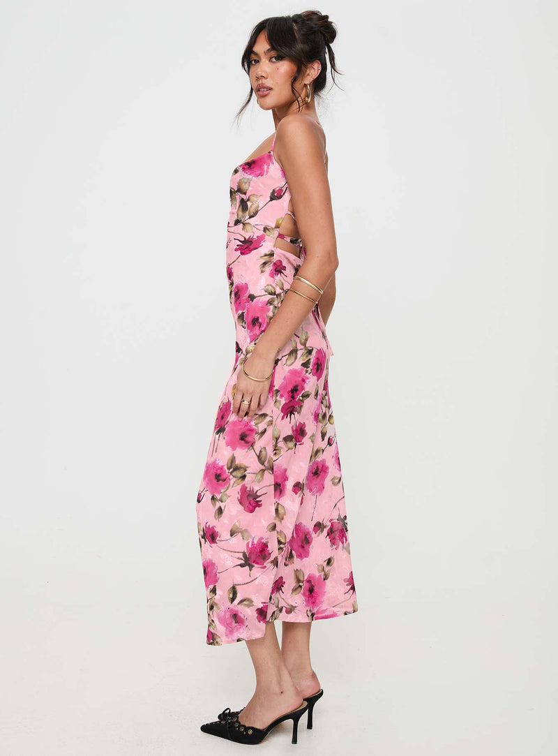 Ara Maxi Dress Pink Floral