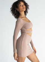 Taurus Mini Dress Beige