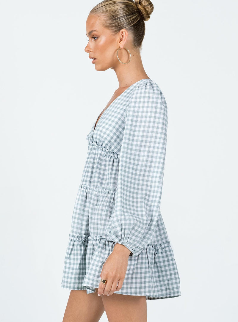 Ainslie Long Sleeve Mini Dress Green