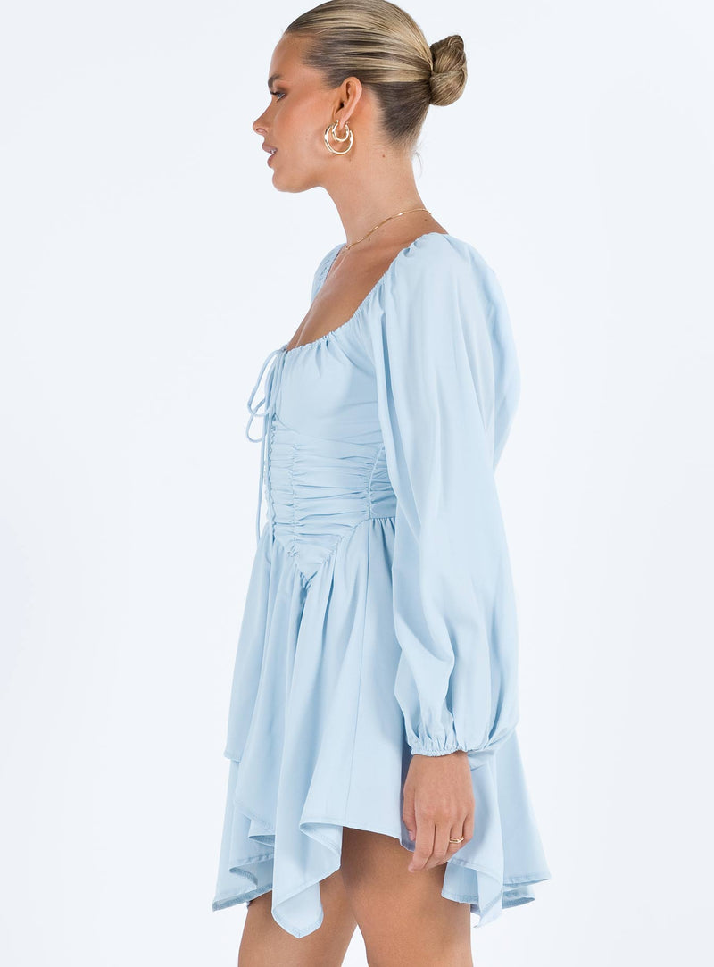Barrett Long Sleeve Mini Dress Blue