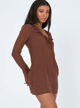Theo Mini Dress Brown