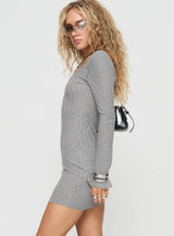 Tomas Long Sleeve Mini Dress Grey