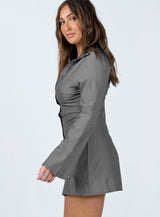 Anni Pin Stripe Mini Dress Grey