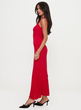 Maebie Knit Maxi Dress Red