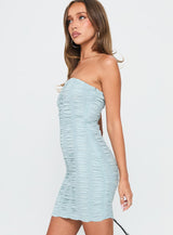 Aquiella Strapless Mini Dress Blue