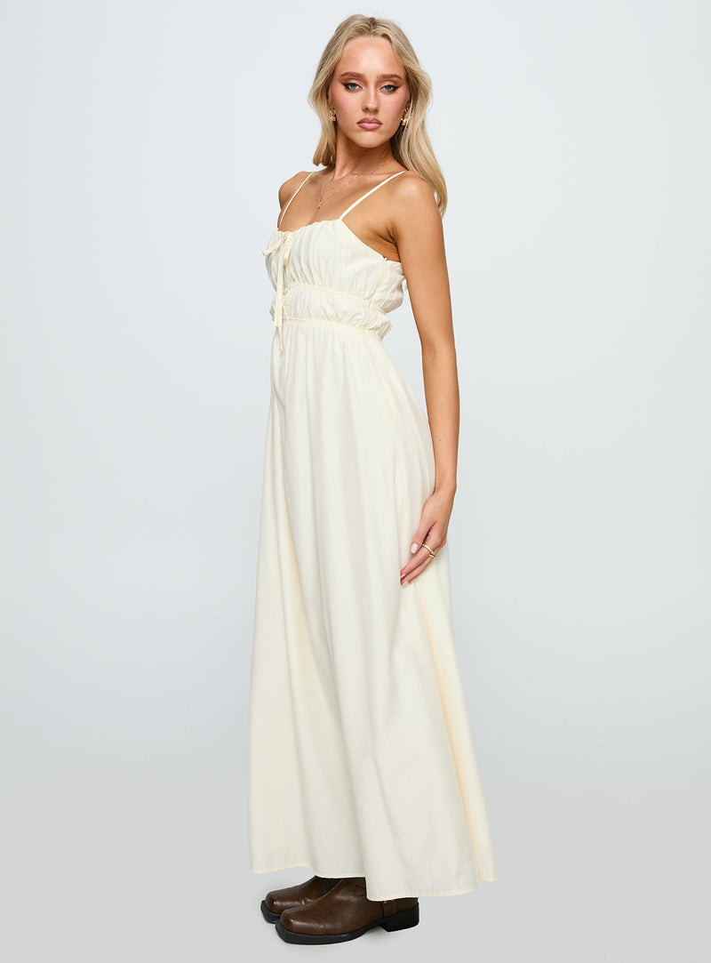 Violeta Tiered Maxi Dress Cream