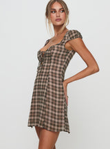 Alora Mini Dress Check Multi