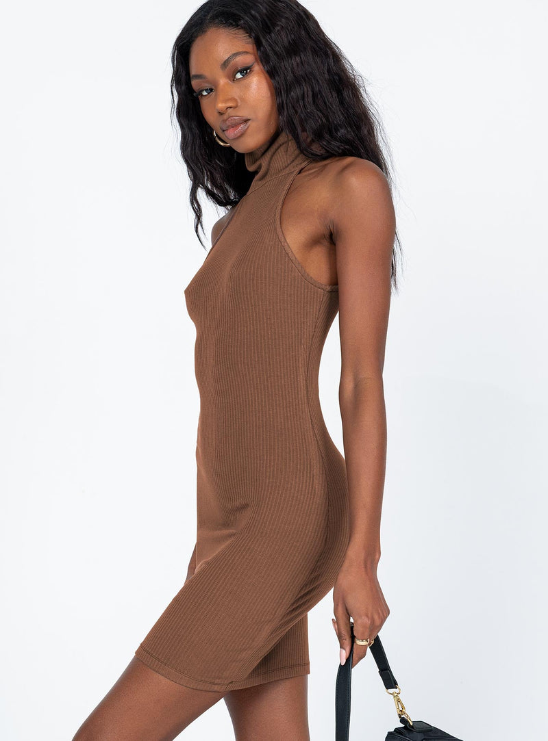 River Mini Dress Brown