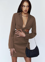 Celeste Mini Dress Brown