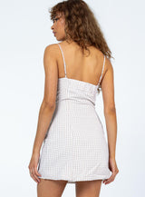 Genesis Mini Dress Beige Gingham