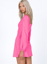 Hastings Long Sleeve Mini Dress Pink