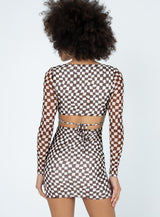 Marcus Mini Dress Brown / White