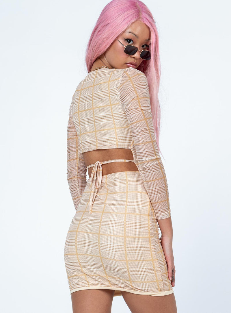 Nolan Mini Dress Beige