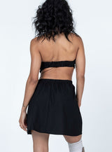 Alina Strapless Mini Dress Black