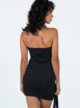 Avalon Strapless Mini Dress Black