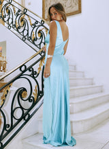 Birdette Plunge Maxi Dress Blue