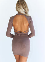 Jace Mini Dress Brown