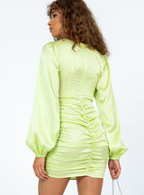 Ryland Long Sleeve Mini Dress Green