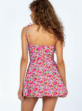 Elissa Mini Dress Pink Floral