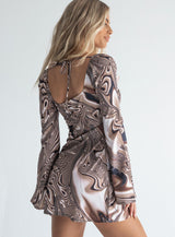 Corban Mini Dress Brown