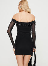 Arsema Off The Shoulder Mini Dress Black