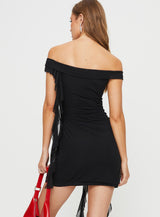 Vando Off The Shoulder Mini Dress Black