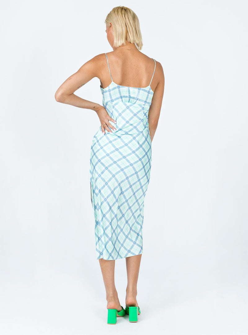 Kirra Midi Dress Green / Blue