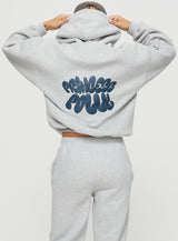 Princess Polly Hooded Sweatshirt Bubble Text Grey Marle / Slate