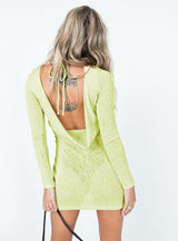 Tallie Knit Mini Dress Green