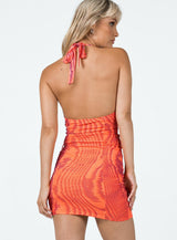 Arden Mini Dress Orange Multi