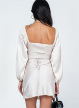 Nakita Long Sleeve Mini Dress Champagne