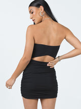 Holloway Wishes Strapless Mini Dress Black