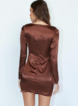 Henry Mini Dress Brown