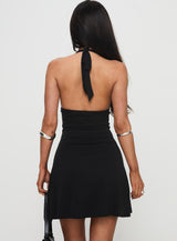 Tinisie Halter Mini Dress Black Tall