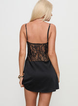 Anavieve Lace Mini Dress Black