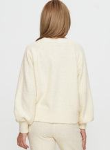 Susi Fluffy Knit Sweater Ivory