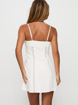 Waterlily Mini Dress White
