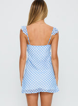 Marseilla Mini Dress Blue Check