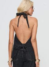 Hills Halter Washed Black