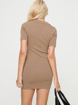 Theola Mini Dress Brown