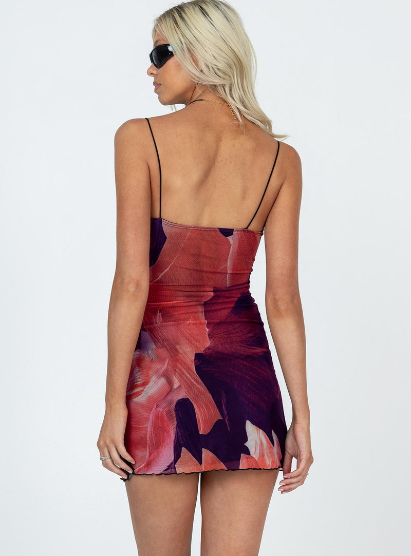 Sugar Mini Dress Red Multi Tall
